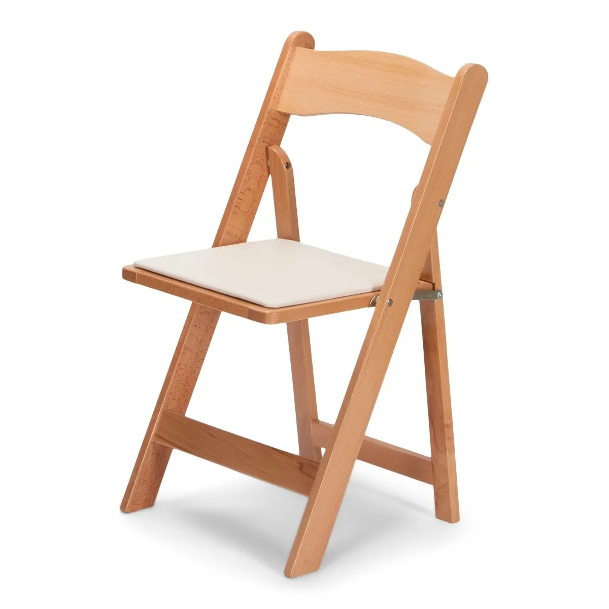 Silla Avant Garde color natural con asiento beige, vista frontal